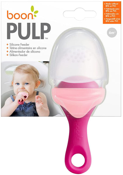 Boon - Pulp Pink & Wine Silicone Feeder