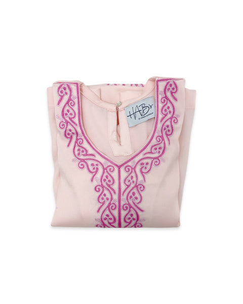 Pink stitch Jalabeya