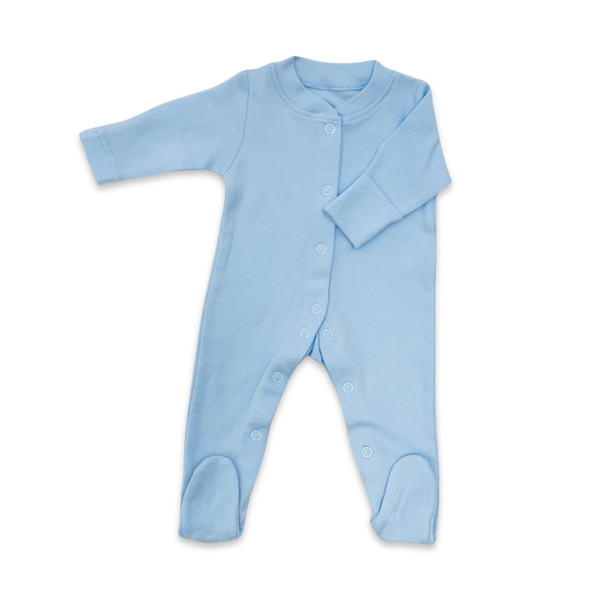 Blue 3 pack cotton sleepsuits