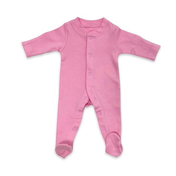 Pink 3 pack cotton SleepSuits