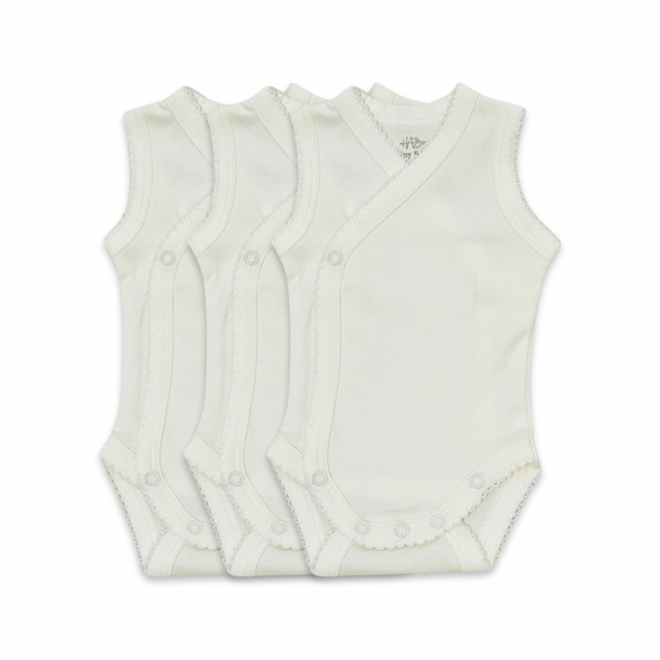 Ruffled Kimono style Baby 3 pack BodySuits