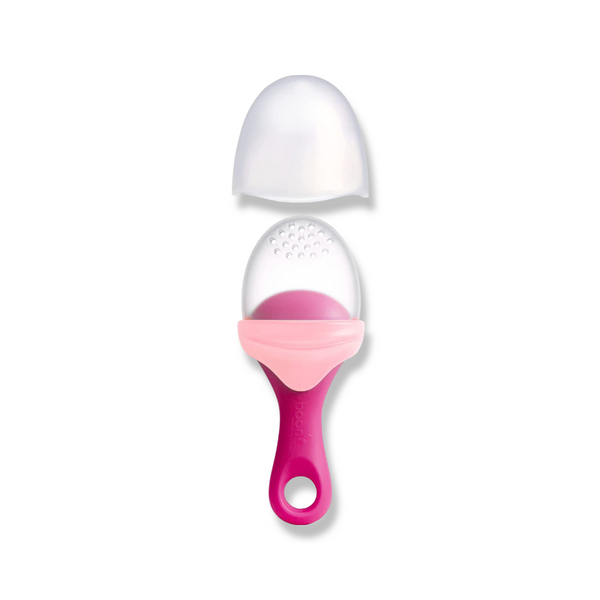 Boon - Pulp Pink & Wine Silicone Feeder