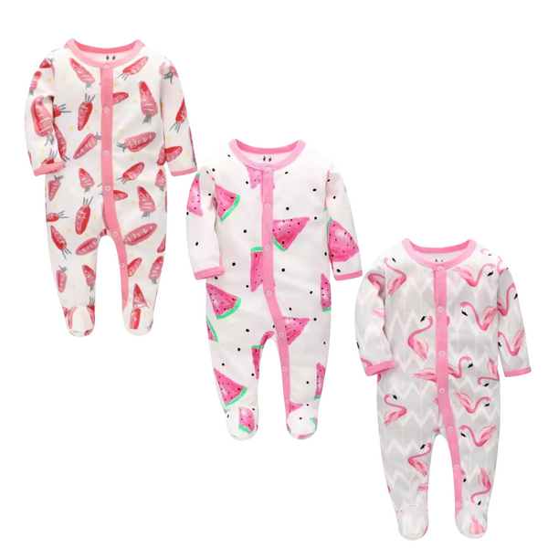 Girls Sleep Suit - set of 3