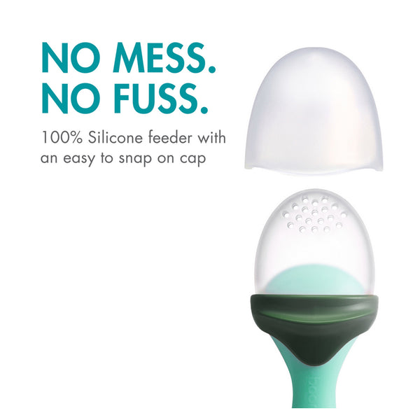 Boon - Pulp Green & Grey Silicone Feeder